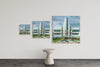 The Breakwater limited edition photography print shown in three sizes, 15, 25 and 40 inches square