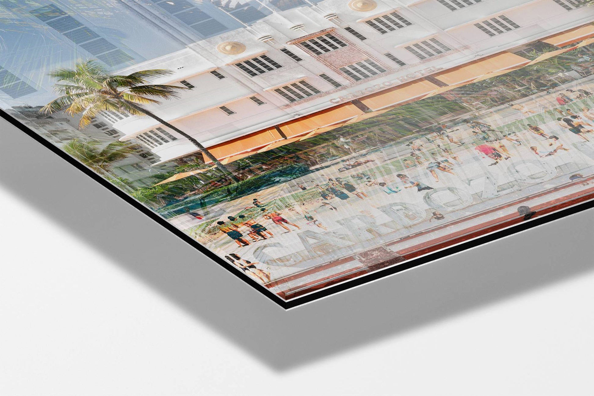 The Cardozo photograph mounted on aluminum dibond under acrylic glass, close detail