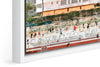 The Cardozo photograph under acrylic glass with white floater frame, close up detail