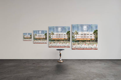 The Cardozo limited edition photography print shown in four sizes, 15, 25, 40 and 48 inches square