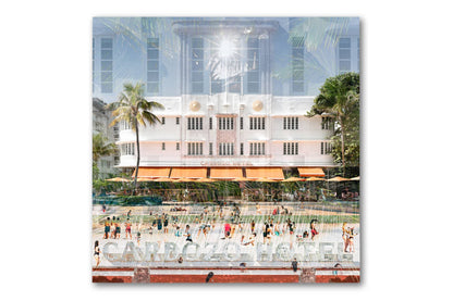 The Cardozo Art Deco hotel photograph mounted under acrylic glass, front view