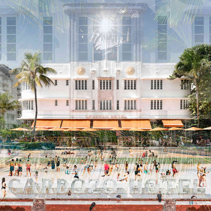 The Cardozo Miami Beach Art Deco photography print by Charlotte Fonne, layered fine art from the Structural Series