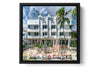 The Carlyle Ocean Drive photograph under acrylic glass with black floater frame, 15 inch artwork