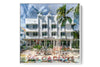 The Carlyle Ocean Drive photograph under acrylic glass with white floater frame, larger sizes
