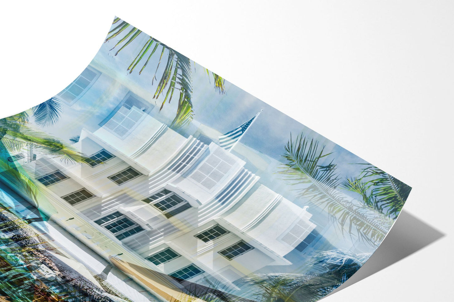 Close up of The Leslie fine art photograph printed on Fuji Crystal DP II paper, showing layered Art Deco detail