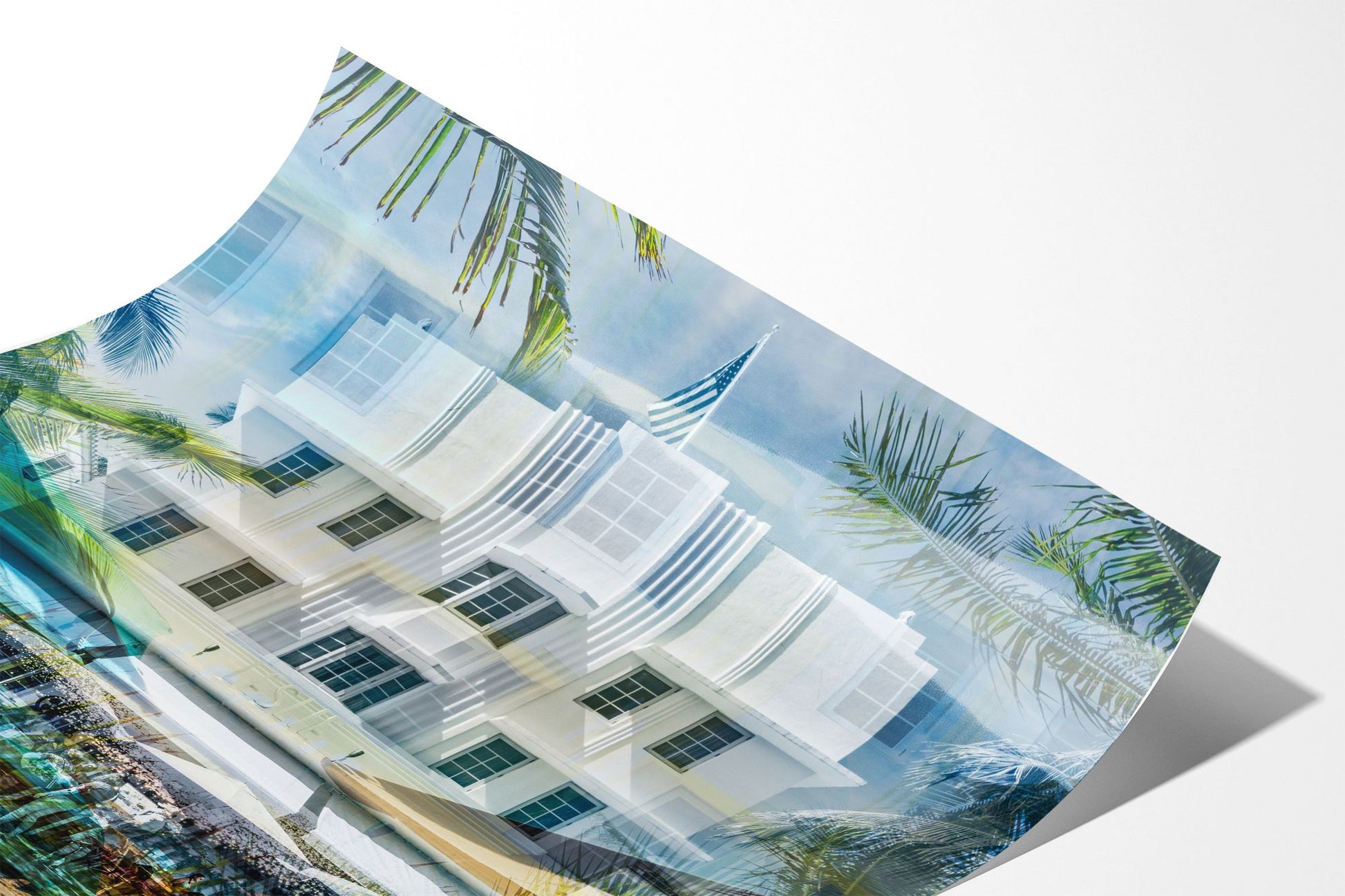 Close up of The Leslie fine art photograph printed on Fuji Crystal DP II paper, showing layered Art Deco detail