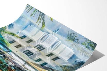 Close up of The Leslie fine art photograph printed on Fuji Crystal DP II paper, showing layered Art Deco detail