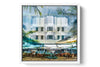 The Leslie Ocean Drive photograph under acrylic glass with white floater frame, 15 inch artwork