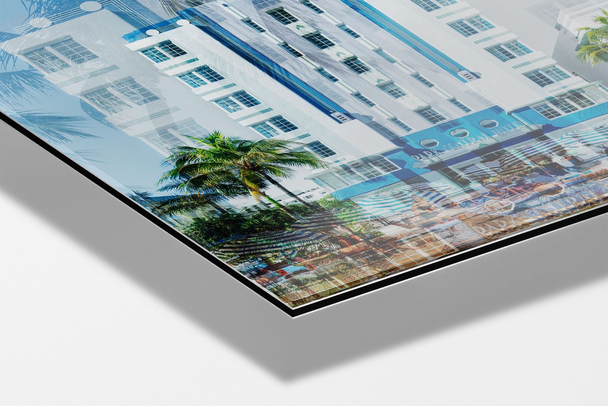 The Park Central photograph mounted on aluminum dibond under acrylic glass, close detail