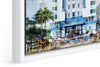 The Park Central photograph under acrylic glass with white floater frame, close up detail