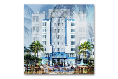 The Park Central Art Deco hotel photograph mounted under acrylic glass, front view