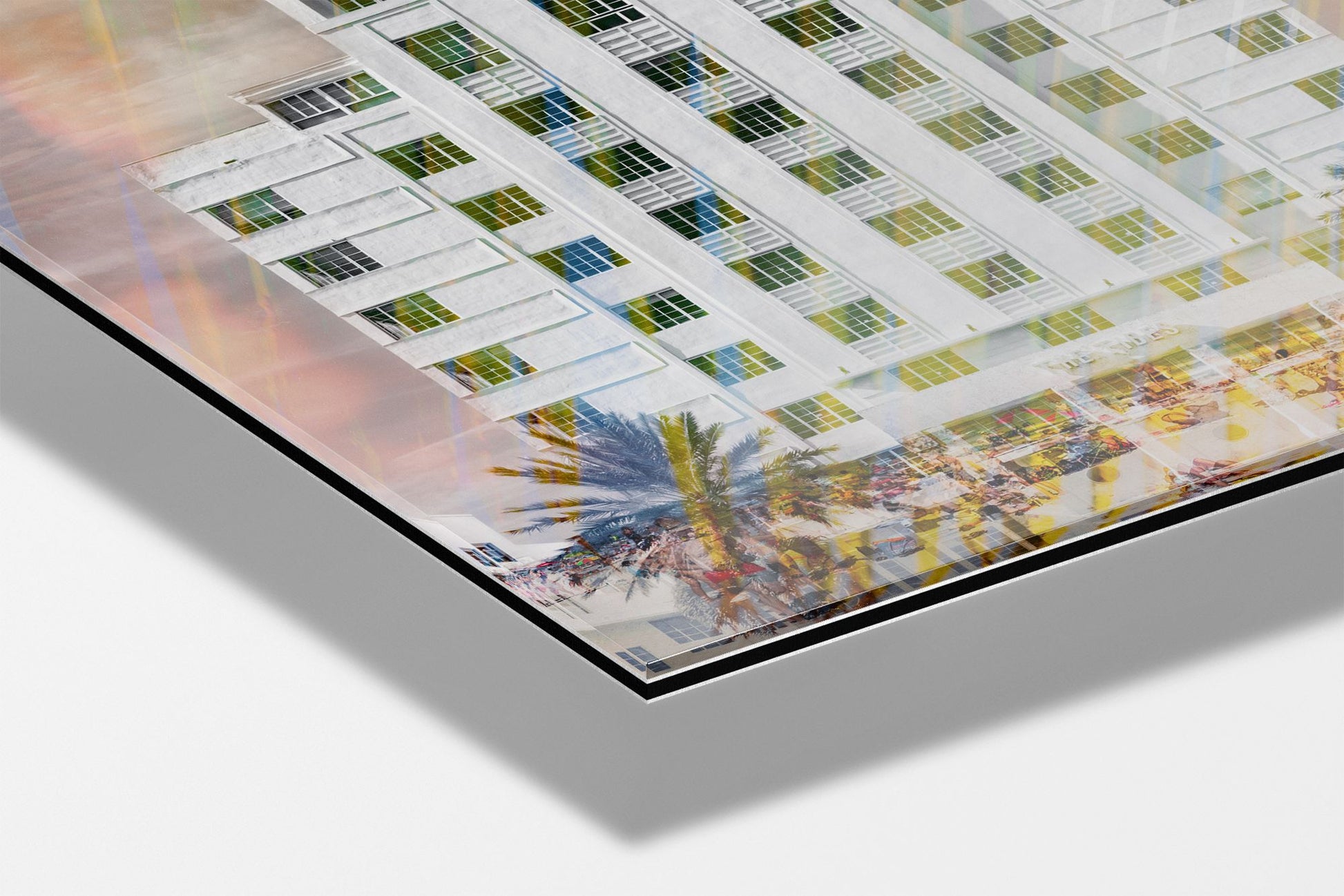 The Tides photograph mounted on aluminum dibond under acrylic glass, close detail