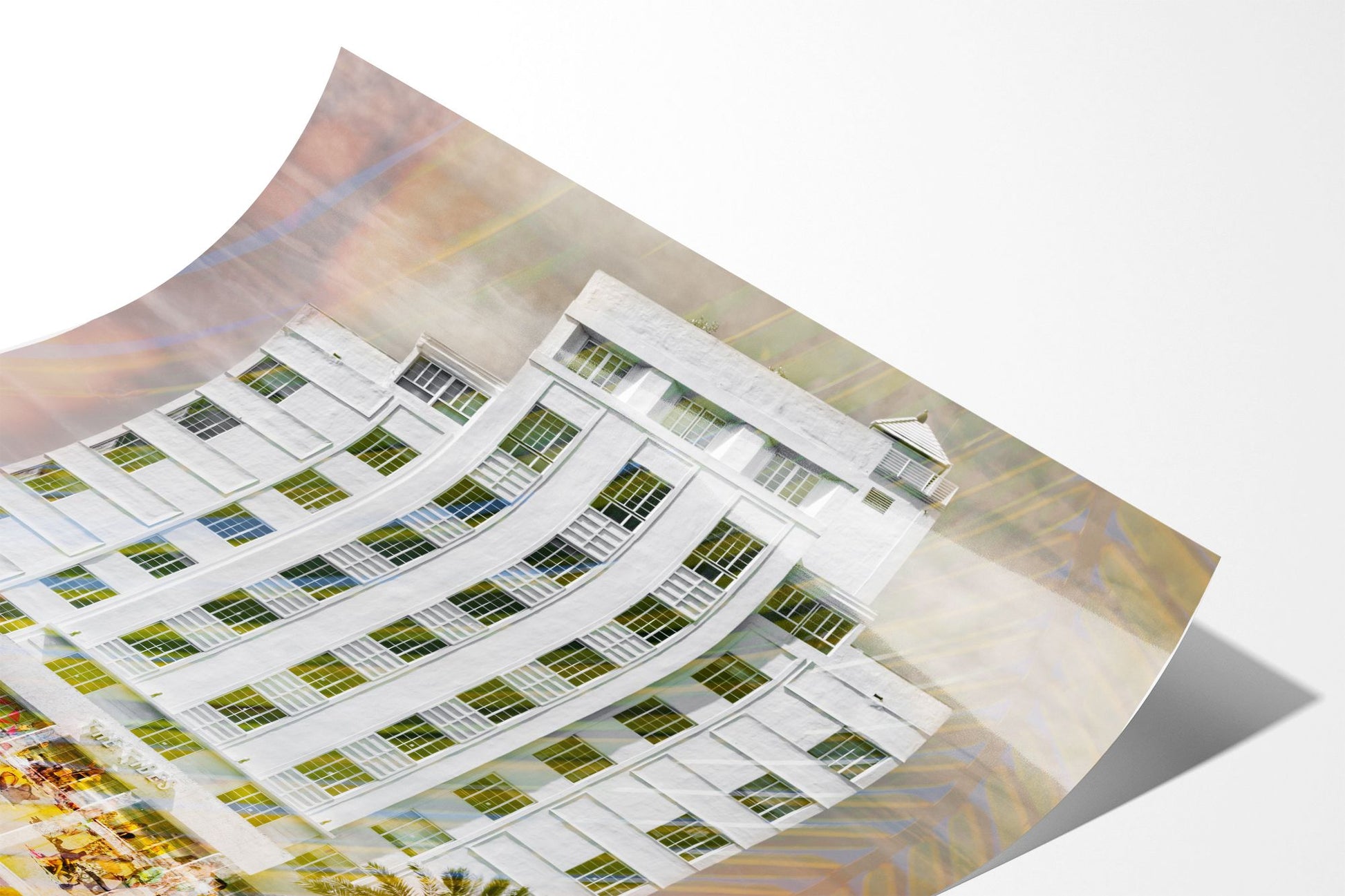 Close up of The Tides fine art photograph printed on Fuji Crystal DP II paper, showing layered Art Deco detail
