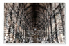 Trinity Library layered photograph under acrylic glass with white floater frame, 40 by 60 inch artwork